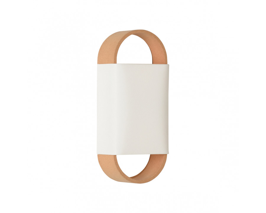 Wildwood - Ovalay Cork Sconce in White