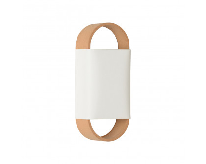 Wildwood - Ovalay Cork Sconce in White