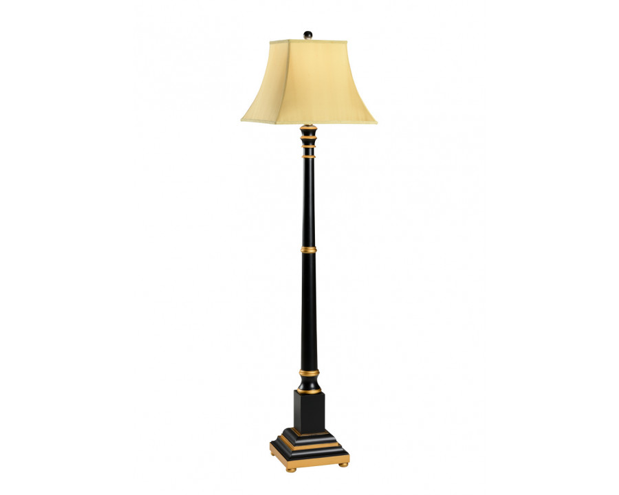 Wildwood - Wood Candlestick Floor Lamp in Hand Painted, Wood