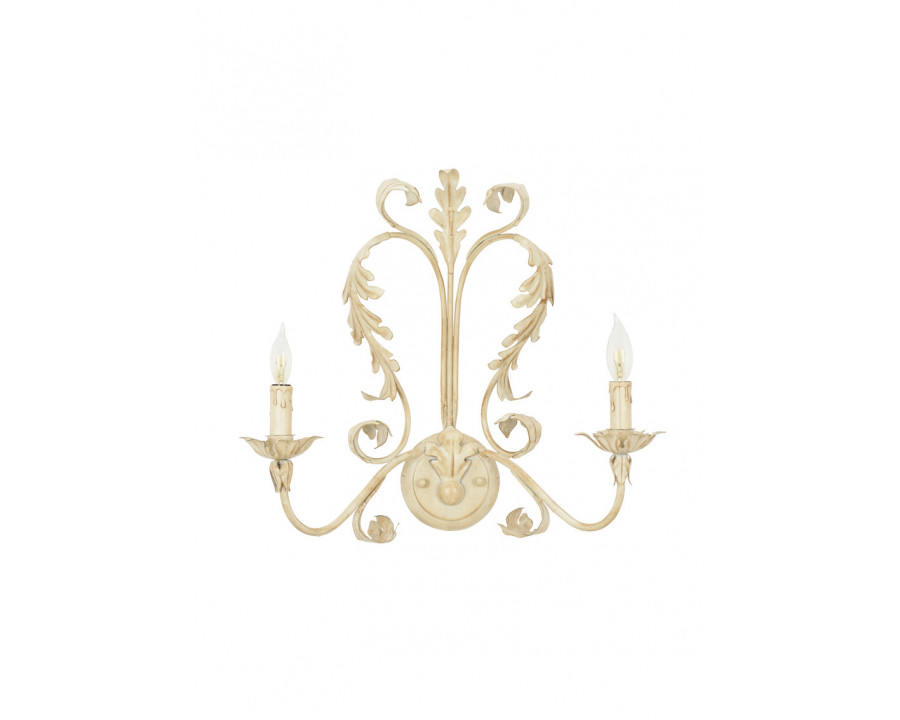 Wildwood - Katherine Sconce in Old White, Iron