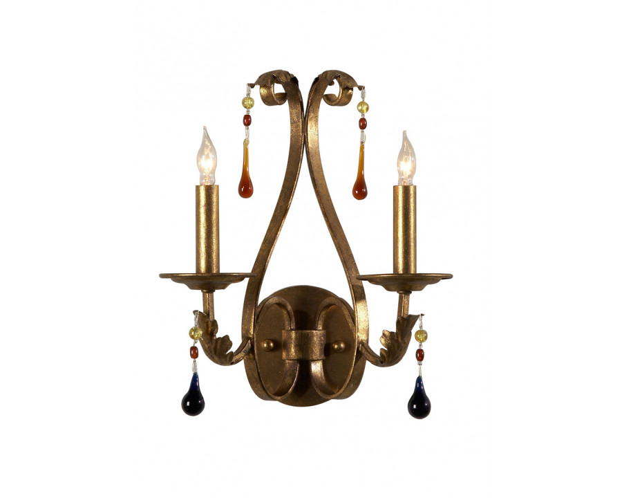 Wildwood - Teardrop Sconce in Old Gold, Iron