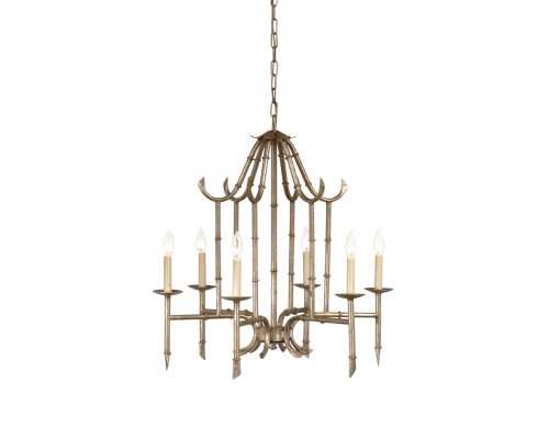 Wildwood Bamboo Chandelier - Silver