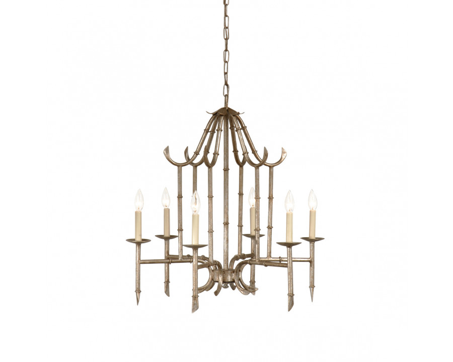 Wildwood Bamboo Chandelier - Silver