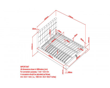 Worldwide Extara 78" King Bed with Storage - Gray