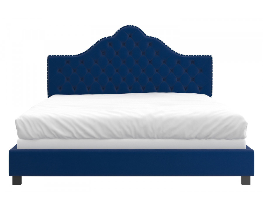 Worldwide Greta 78" King Bed - Blue