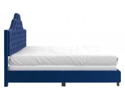 Worldwide Greta 78" King Bed - Blue