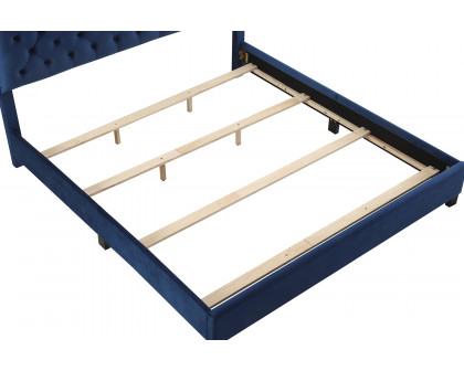 Worldwide Greta 78" King Bed - Blue