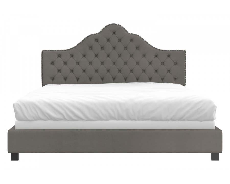 Worldwide Greta 78" King Bed - Gray