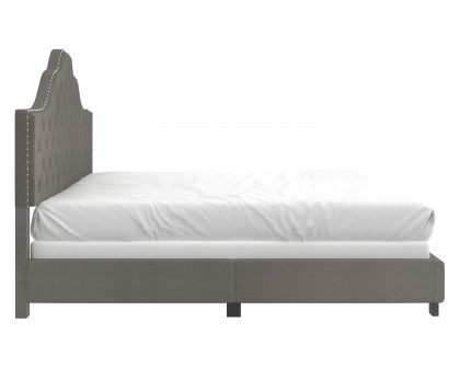 Worldwide Greta 78" King Bed - Gray