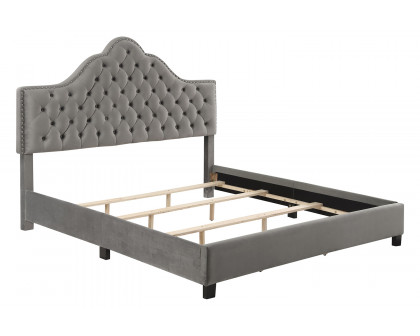 Worldwide Greta 78" King Bed - Gray