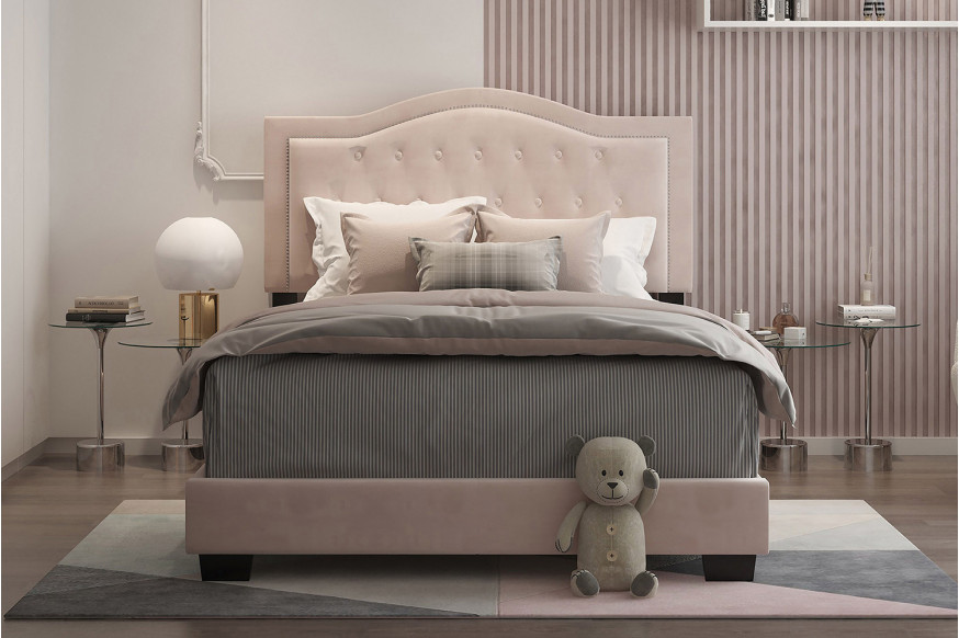 Worldwide™ Pixie 54" Double Bed - Blush Pink