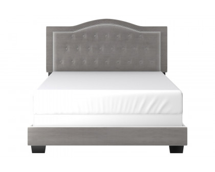 Worldwide Pixie 60" Queen Bed - Light Gray