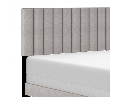 Worldwide Jedd 54" Double Bed - Light Gray