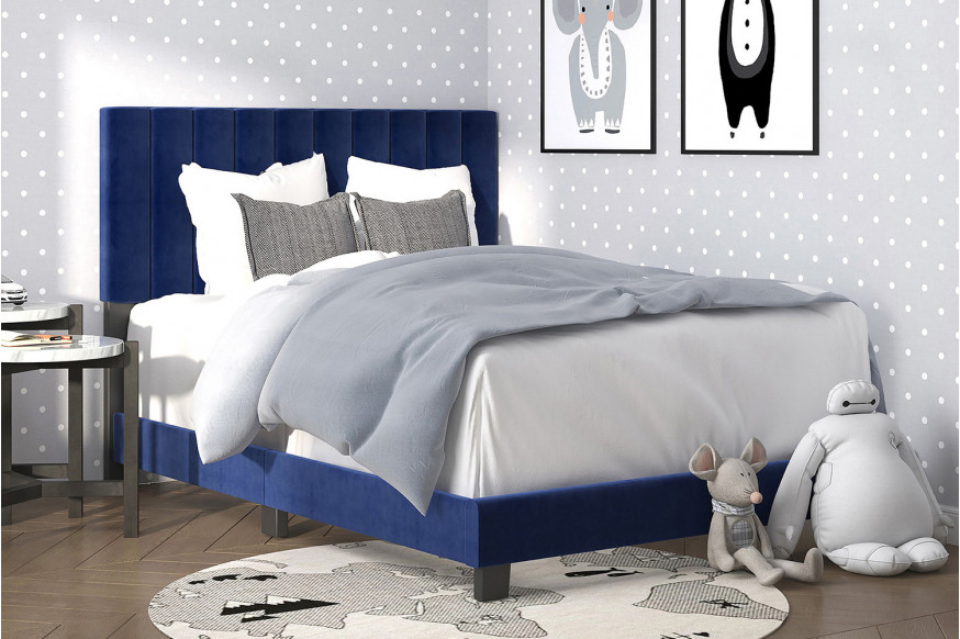 Worldwide™ Jedd 54" Double Bed - Blue