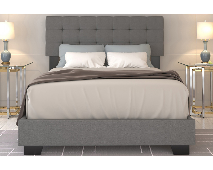 Worldwide Exton 54" Double Bed - Light Gray