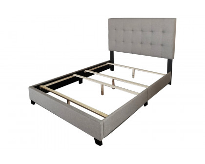 Worldwide Exton 60" Queen Bed - Light Gray