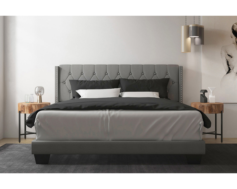 Worldwide Gunner 78" King Bed - Light Gray