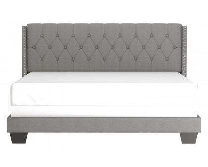 Worldwide Gunner 78" King Bed - Light Gray