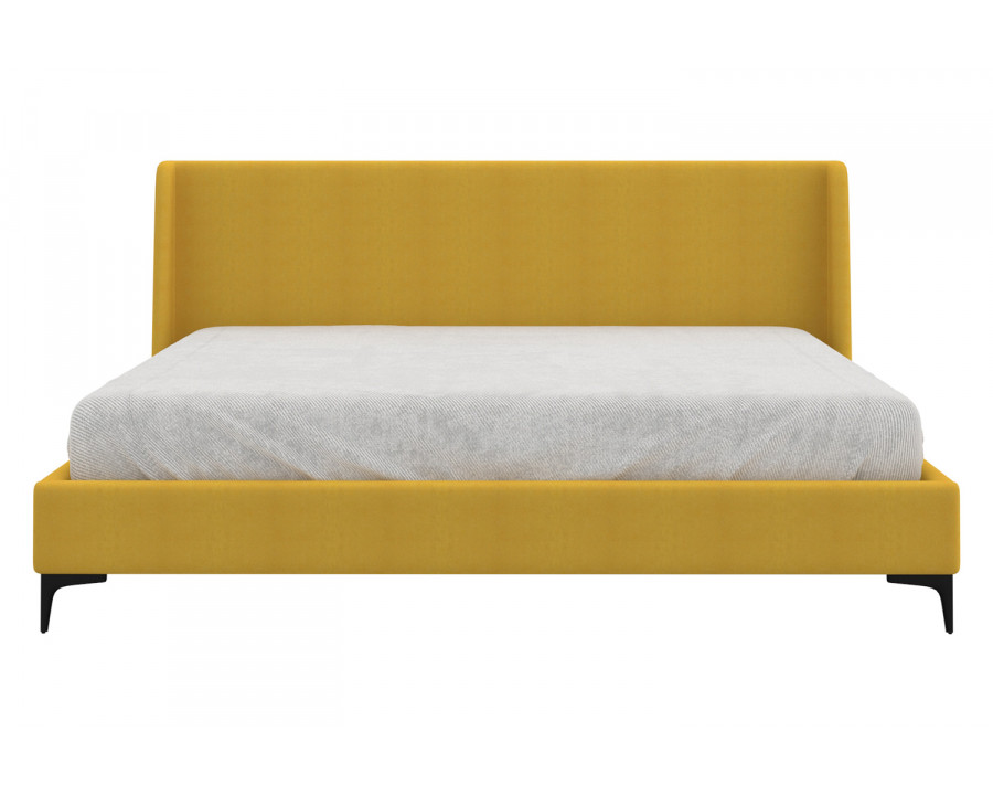 Worldwide Hamburg 78" King Bed - Mustard