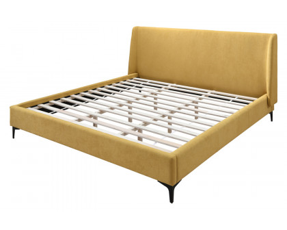 Worldwide Hamburg 78" King Bed - Mustard