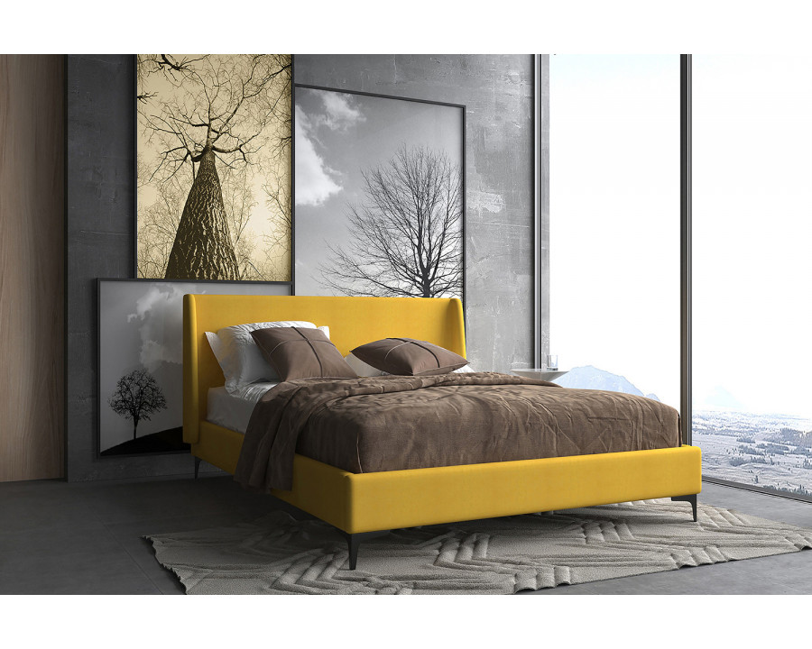 Worldwide Hamburg 60" Queen Bed - Mustard