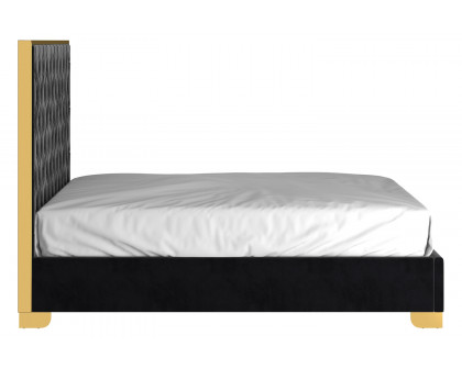 Worldwide Lucille 60" Queen Bed - Black/Gold