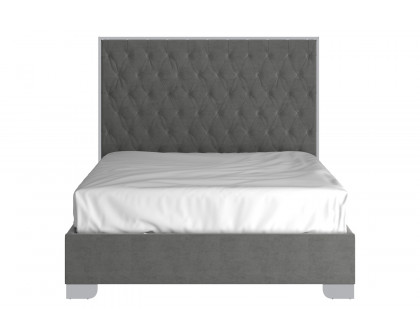 Worldwide Lucille 60" Queen Bed - Gray/Silver