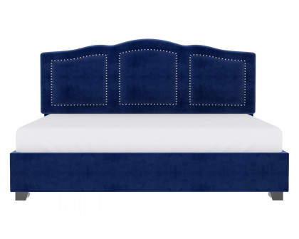 Worldwide Diana 78" King Bed with Storage - Blue