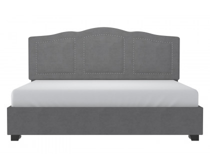 Worldwide Diana 78" King Bed with Storage - Gray