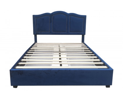 Worldwide Diana 60" Queen Bed with Storage - Blue