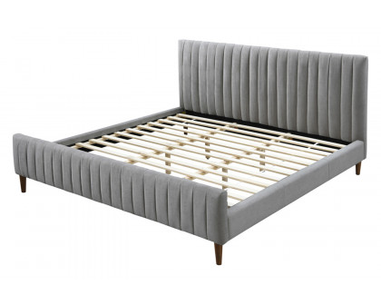 Worldwide Hannah 78" King Bed - Light Gray