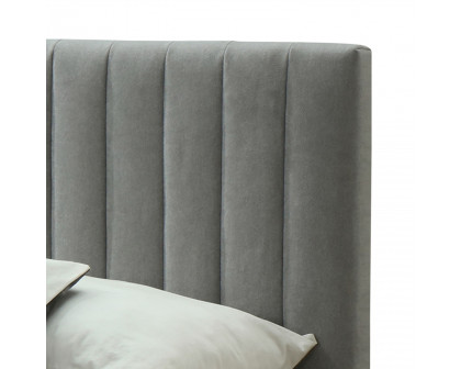 Worldwide Hannah 78" King Bed - Light Gray