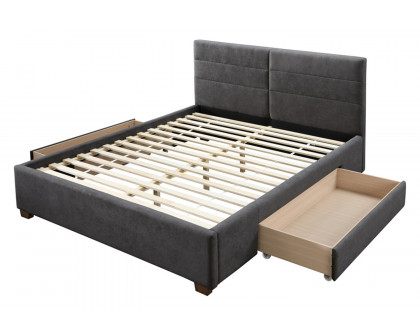 Worldwide - Emilio 60" Queen Bed with Drawer