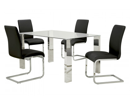 Worldwide - Frankfurt Rectangular Dining Table in Stainless Steel