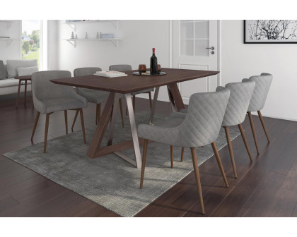 Worldwide - Drake Rectangular Dining Table in Walnut