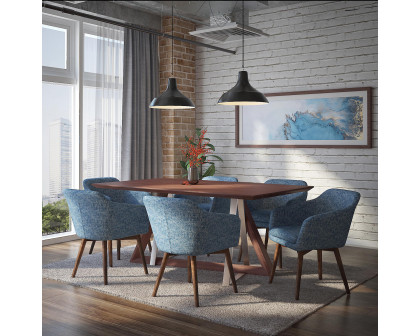 Worldwide - Drake Rectangular Dining Table in Walnut