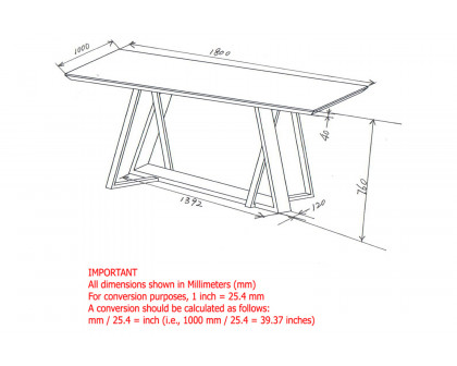 Worldwide - Drake Rectangular Dining Table in Walnut