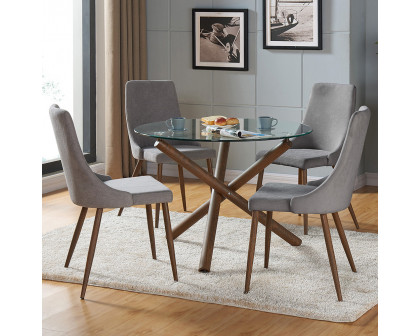 Worldwide Rocca Round Dining Table - Walnut