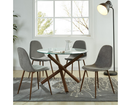 Worldwide Rocca Round Dining Table - Walnut