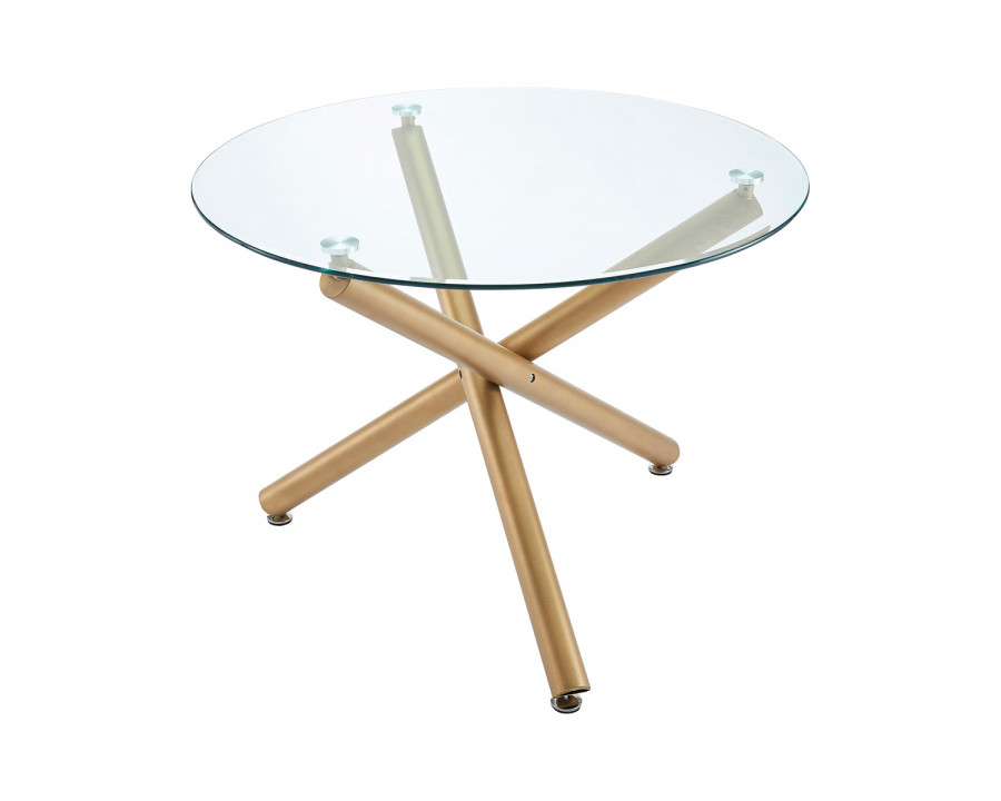 Worldwide - Carmilla Round Dining Table in Aged Gold