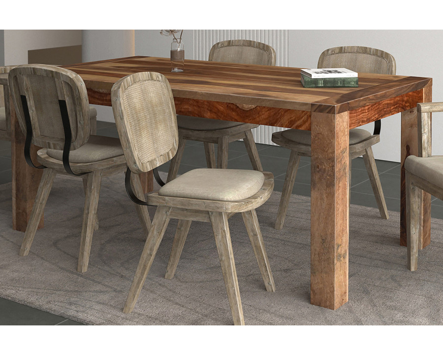 Worldwide - Krish Rectangular Dining Table in Dark Sheesham