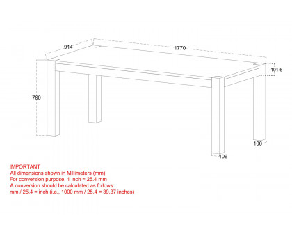 Worldwide - Krish Rectangular Dining Table in Dark Sheesham