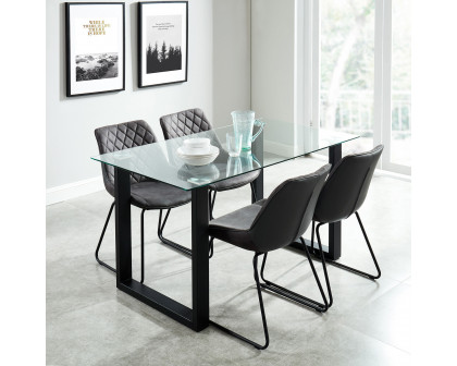 Worldwide Franco Rectangular Dining Table - Black