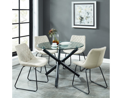 Worldwide - Suzette Round Dining Table in Black