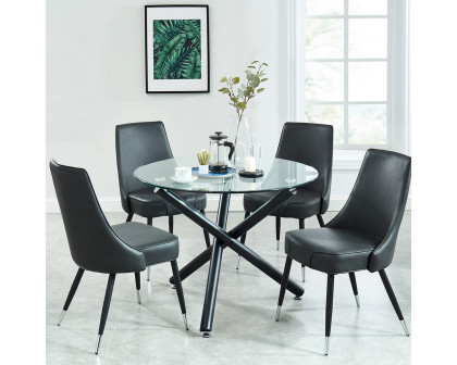 Worldwide - Suzette Round Dining Table in Black