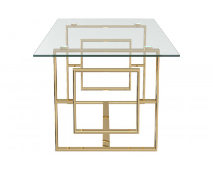 Worldwide Eros Rectangular Dining Table - Gold