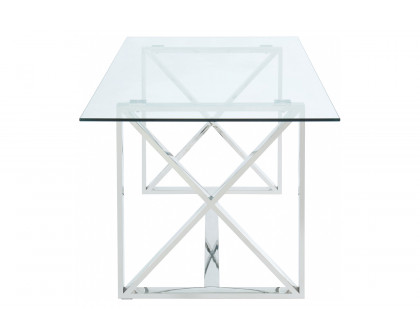 Worldwide - Lorenzo Rectangular Dining Table in Silver