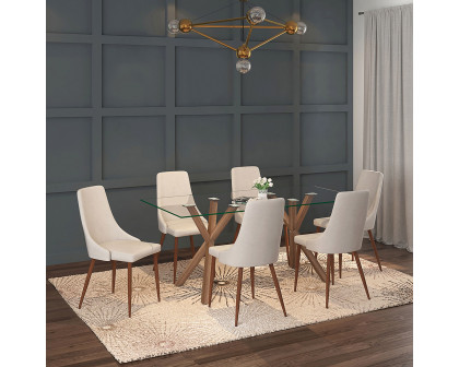 Worldwide™ Stark Rectangular Dining Table - Walnut