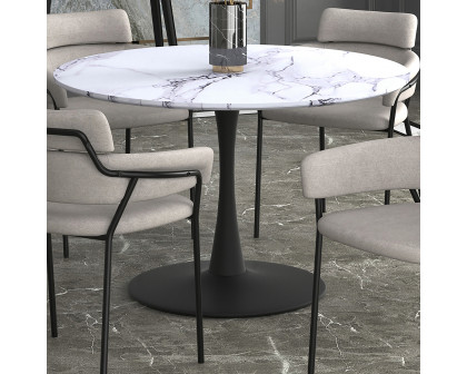 Worldwide - Zilo 40" Round Pedestal Dining Table