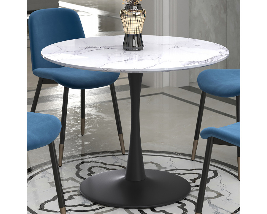 Worldwide - Zilo 40" Round Pedestal Dining Table